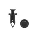 Car Fender 8mm Dia Hole Push In Type Plastic Clips Rivets Fastener Black 20 Pcs 