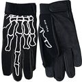Hot Leathers Skeleton Finger Mechanic Gloves Black Large 