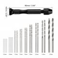 36pcs Pin Vise Hand Drill Bit Set 0 3mm-1 2mm Pcb Bits Pcs 0 5mm-3 0mm Micro Twist 25pcs Precision Rotary Tools For Metal Wood