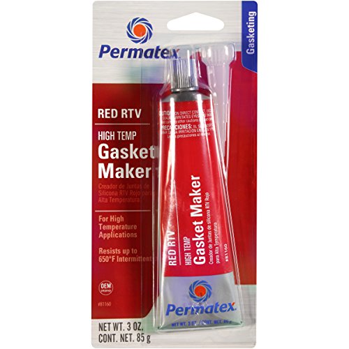 Permatex 81160-12pk High-temp Red Rtv Silicone Gasket 3 Oz Pack Of 12