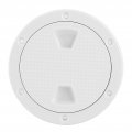 Boat Hatch Cover 4in Abs Deck Plate Round Marine Access White Screw Out Inspection