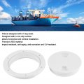 Boat Hatch Cover 4in Abs Deck Plate Round Marine Access White Screw Out Inspection