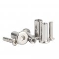 Ss304 Stainless Steel Rivet Nut Hex Socket Furniture Connector Cap Nuts 10 M5 X 18mm