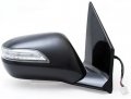 Fit System 63039h Passenger Side Mirror For Acura Mdx Black Ptm W Turn Signal Memory Blue Lens Foldaway Heated Power 