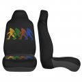 Bigfoot Silhouette Retro Pop Art Sasquatch Car Front Seat Covers Set Of 2 Washable Breathable Vehicle Cushion Protector For