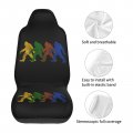 Bigfoot Silhouette Retro Pop Art Sasquatch Car Front Seat Covers Set Of 2 Washable Breathable Vehicle Cushion Protector For