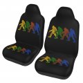 Bigfoot Silhouette Retro Pop Art Sasquatch Car Front Seat Covers Set Of 2 Washable Breathable Vehicle Cushion Protector For