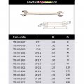 Wedo Titanium Double Open End Wrench Lightweight Non-magnetic Corrosion Resistant One-time Die-forged Apply In Aerospace Marine