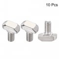 Uxcell M6x12mm T-slot Drop-in Stud Sliding Bolt Screw Carbon Steel For 30 Series Aluminum Profile 10pcs