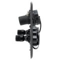 Recpro Titus T1 T3 Rv Water Inlet Panel 3-in-1 Or 4-in-1 Replacement City Fill Tank Flush Winterize Gravity Titus 2-coax Bk 
