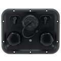 Titus T3 Rv City Water Panel With Gravity Fill Winterize Inlet And Dual Coax Rp-titus Black Abs Plastic
