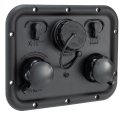 Titus T3 Rv City Water Panel With Gravity Fill Winterize Inlet And Dual Coax Rp-titus Black Abs Plastic