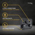 Titus T3 Rv City Water Panel With Gravity Fill Winterize Inlet And Dual Coax Rp-titus Black Abs Plastic
