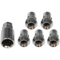 Wheel Lock Set For Toyota Hilux Tacoma 2019 2020 2021 Steel Chrome Finish Grade 5 Bolt Bulge Head External Design 60 Degrees 