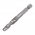 Uxcell Combination Drill And Tap Bit 1 4 Hex Shank M8 X 25 Metric Uncoated High Speed Steel 4341 Spiral Flute Drilling Tapping