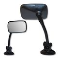 Ken Sean 932064 Carbon Universal Long Stem Fairing Mount Mini Rectangle Mirror 