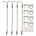Front Rear Brake Lines For Jeep Wrangler Jk 2007-2018 Stainless Lw72cr