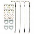 Autokay Front Rear Brake Lines For Jeep Wrangler Jk 2007-2018 Stainless Lw72cr