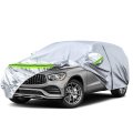 Waterproof Car Cover For 2016 2024 Mercedes Benz Glc 300 350e 6 Layer Silver All Weather Protection With Zipper Door And 