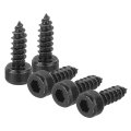 M4 Hex Socket Head Cap Self-tapping Screw 150pcs M4x12mm 304 Stainless Steelagon Tapping Screws Hex Drive Self Point Black 