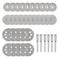 Uxcell 30pcs 16mm 20mm 25mm Diamond Coated Rotary Cut Off Grinding Wheel Discs With 6pcs 1 8 Mandrel
