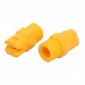 Uxcell 1 4pt Male Inlet 85 Degree Standard Flat Fan Spray Tip Yellow 5pcs