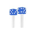 United Pacific 70043 High Impact Plastic Construction Dice Door Lock Knobs For Classic Vintage Cars Trucks 10-32 Thread Blue 