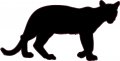 Stickertalk Cougar Silhouette Vinyl Sticker 5 Inches By 2 