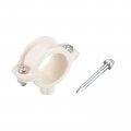 25mm Dia Pipe Hose Clips Pvc Bracket Clamps Split Ring Hangers Support With Nail For Water 8pcs 