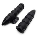 Smt- Black 25mm Bullet Handlebar Grip Rubber Throttle Boss For H-d Dyna Sporster P N Trhb114-h-25
