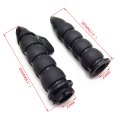 Smt- Black 25mm Bullet Handlebar Grip Rubber Throttle Boss For H-d Dyna Sporster P N Trhb114-h-25