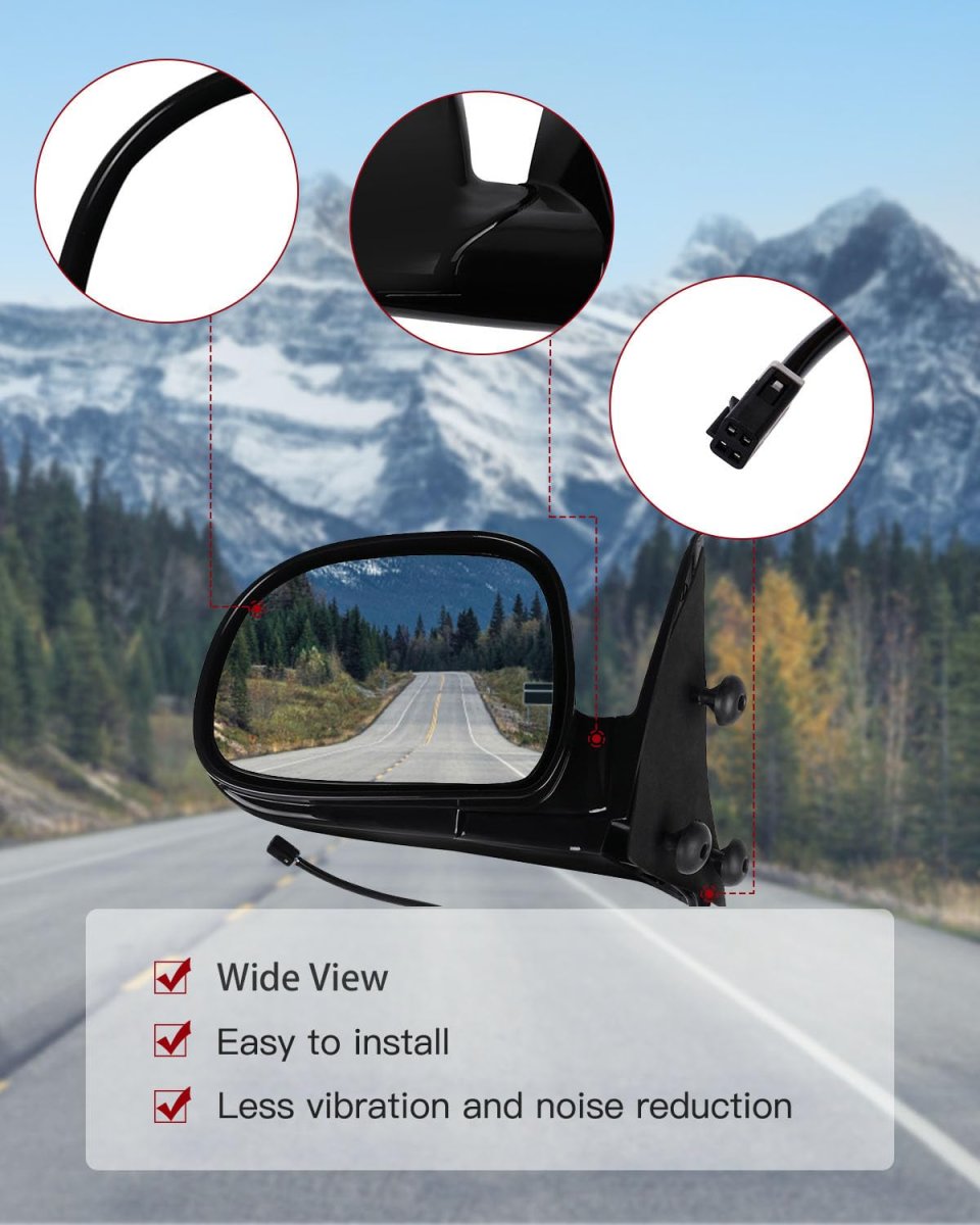 Left And Right Side View Mirror Fit For 95-1997 Chevy Blazer S10