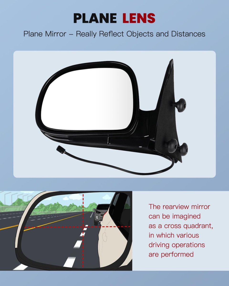 Left And Right Side View Mirror Fit For 95-1997 Chevy Blazer S10
