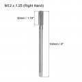 Uxcell Metric Thread Tap M12 X 1 25 H2 150mm Extra Long Straight Flute Screw Milling Machine Taps Threading Tapping Repair Tool