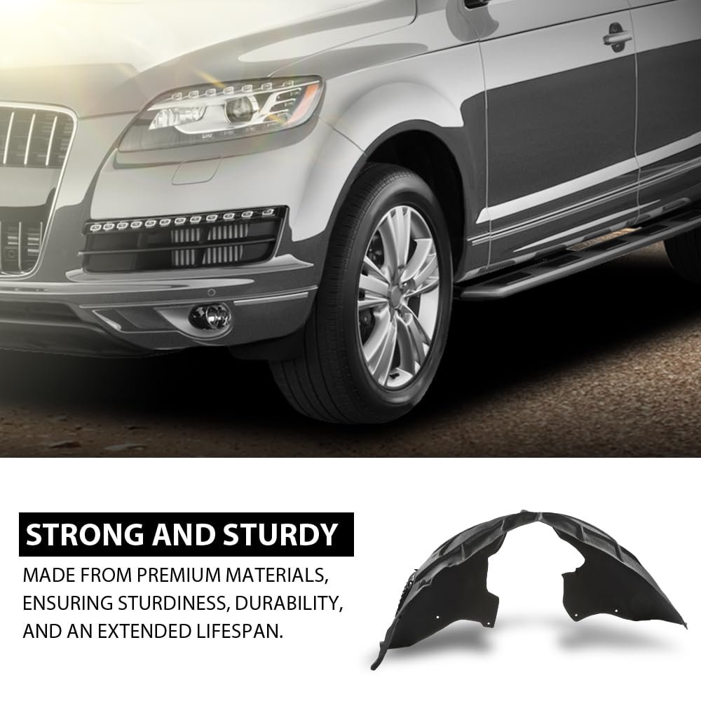 Front Left Fender Liner Inner For Audi Q7 2011 2012 2013 2014 2015 Driver Side Part Number 4l0809961e Black