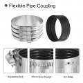 Uxcell Flexible Pipe Coupling 15 6mm Connector With Stainless Steel Hose Clamps Repair Clamp For Plastic And Metal Pipes