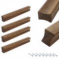 Tsnamay Drawer 7 08 180mm Solid Pulls Walnut Kitchen Wardrobe Cabinet Hardware Pull Handle With Screw 4pcs 