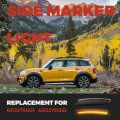 Hecasa Led Front Side Marker Light For 2007-2015 Mini Cooper R55 R56 R57 R58 R59 R60 R61 Fender Bumper Lamps 2 Pcs Smoke Lens