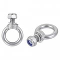 Uxcell Lifting Eye Bolt M10 X 18mm Male Thread With Hex Screw Nut Gasket Flat Washer For Hanging Securing Chain Wire Rope 304