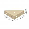 Uxcell 6pcs Angle Corner Brackets 65x19x65mm Cold Rolled Steel Braces Joining Support With Screws For Desk Bed Edge Khaki