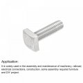 Uxcell Square Head Bolt 10pcs M6x20mm Fully Thread 304 Stainless Steel Grade C Machine Screws