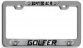 Born To Be A Golfer 3d Metal License Plate Frame Universal Fit For Auto Suv And Truck Tag Holder 12 X 6 In Heavy Duty Steel 