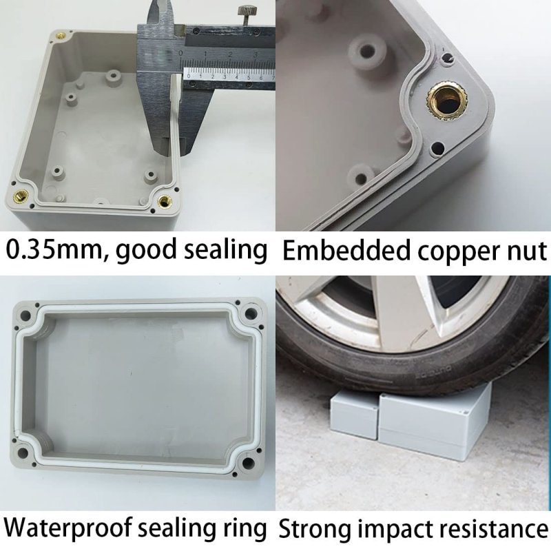 Abs Plastic Ip67 Waterproof Dustproof Electrical Junction Box Enclosure Ek1976 Compact Project 3 94 In X 2 68 1 97