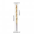Uxcell High Speed Steel Straight Shank Twist Drill Bit Fully Ground Titanium Coated 3 5mm Diameter 70mm Total Length 33mm 2 Pcs