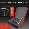 A-premium Set Of 4 Ignition Coil Pack And Iridium Spark Plugs Compatible With Toyota Corolla 1999-2008 Matrix 2003-2008