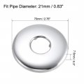 Uxcell Round Escutcheon Plate 70x7 5mm Stainless Steel Polishing For 21mm Diameter Pipe 2pcs
