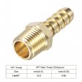 Uxcell Brass Hose Barb Fitting Straight 5 16 Inch X Npt 1 4 Male Thread Pipe Connector For Water Air Fuel Tube 2pcs