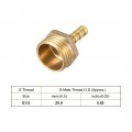 Uxcell Brass Hose Barb Fitting Connector 6mm X G1 2 Male Pipe Adapter 2pcs
