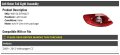 Left Driver Side Outer Tail Light Assembly For 2009 2012 Volkswagen Cc Without R Line Trim Package Red Led Polycarbonate Lens