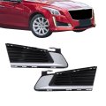 1 Set Of Left And Right Side Fog Lights Hole Covers Replacement For Cts 2014-2019 Front Lower Chrome Trim Gm1039159 22803730 